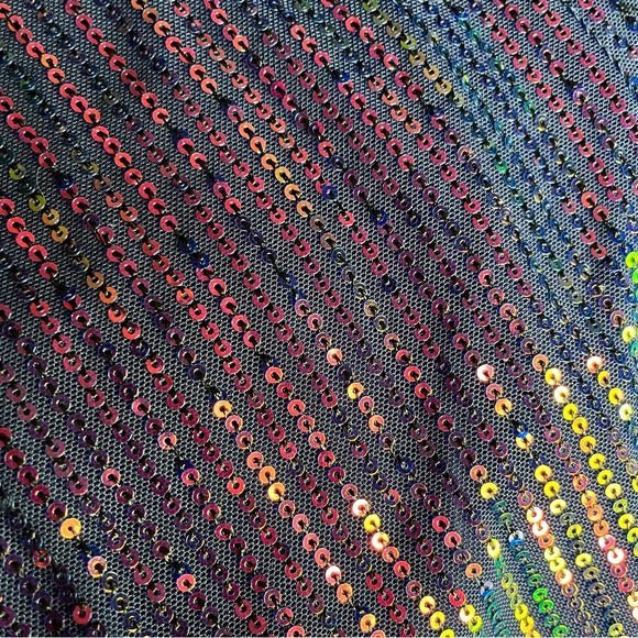 Selfie Leslie Navy Thigh Split Sequin Dress - Picture 5 of 6